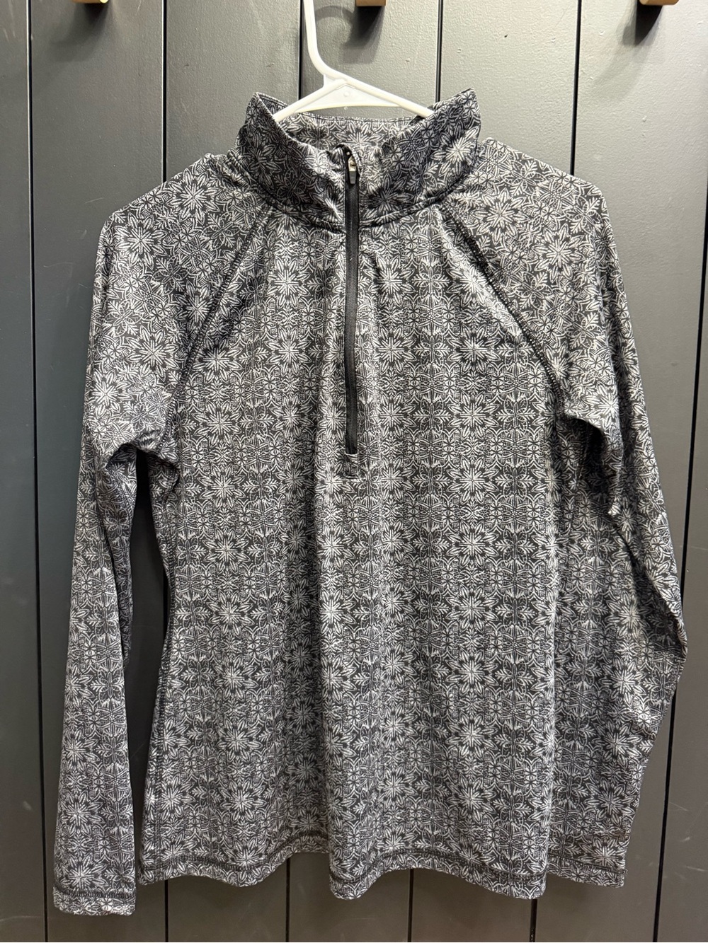 RBX Black & White Printed Quarter-Zip Pullover